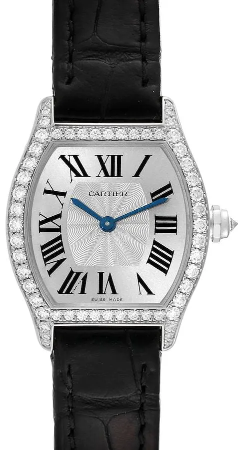 Cartier Tortue WA501007 24mm White gold Silver