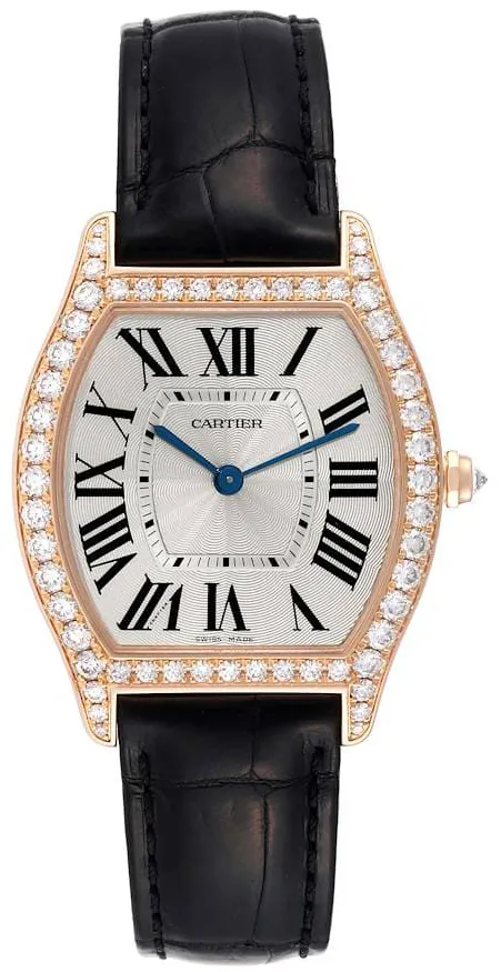 Cartier Tortue wa501008 31mm Rose gold Silver