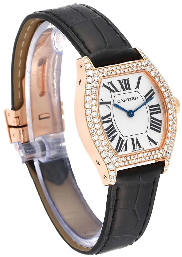 Cartier Tortue WA503751 34.5mm Rose gold Silver 2