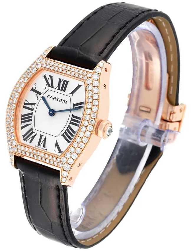 Cartier Tortue WA503751 34.5mm Rose gold Silver 1