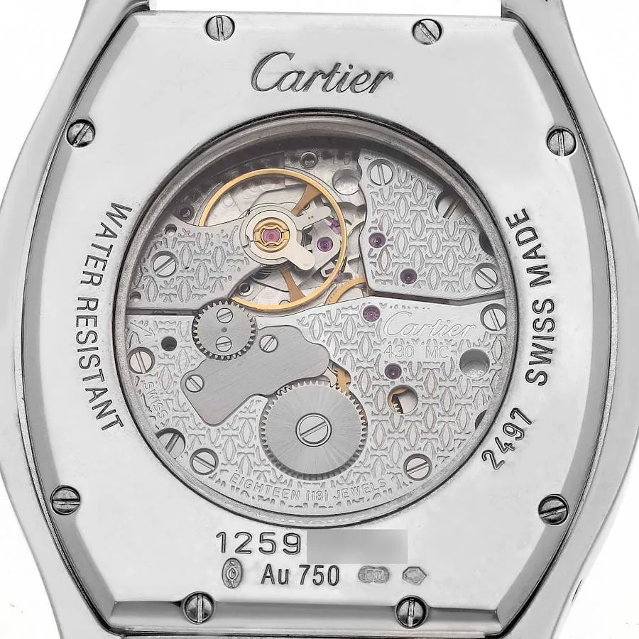 Cartier Tortue WA503851 34.5mm White gold Silver 1