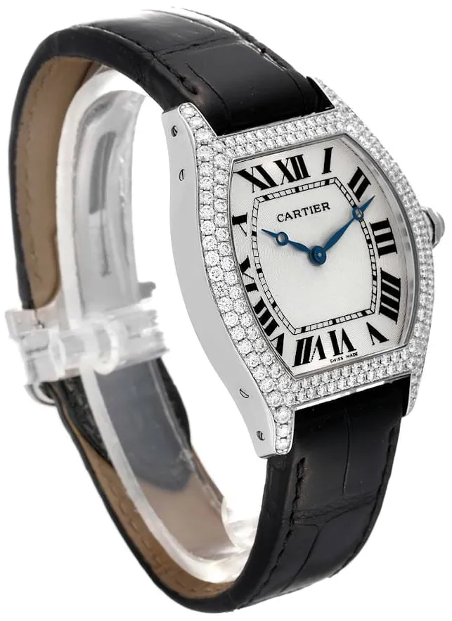 Cartier Tortue WA503851 34.5mm White gold Silver 4