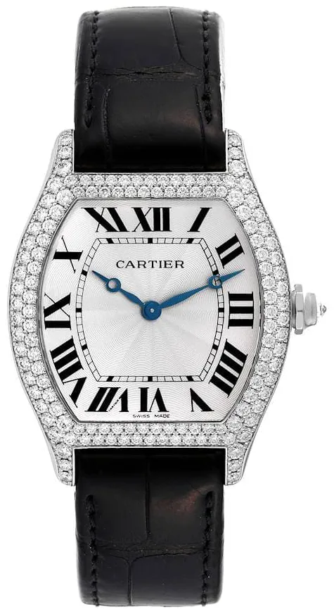 Cartier Tortue WA503851 34.5mm White gold Silver