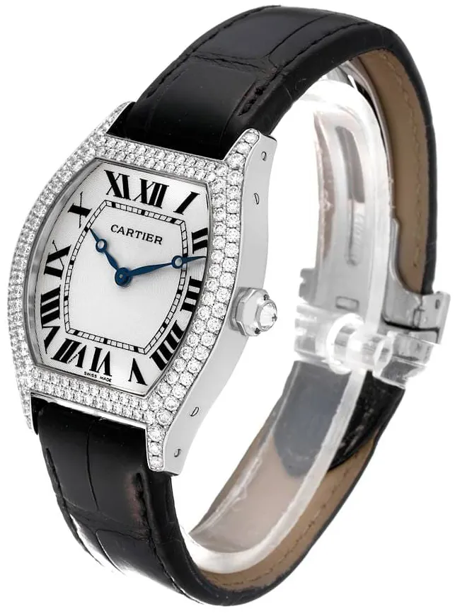 Cartier Tortue WA503851 34.5mm White gold Silver 3