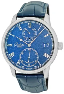 Glashütte Senator Chronometer 1-58-01-05-34-30 White gold Blue