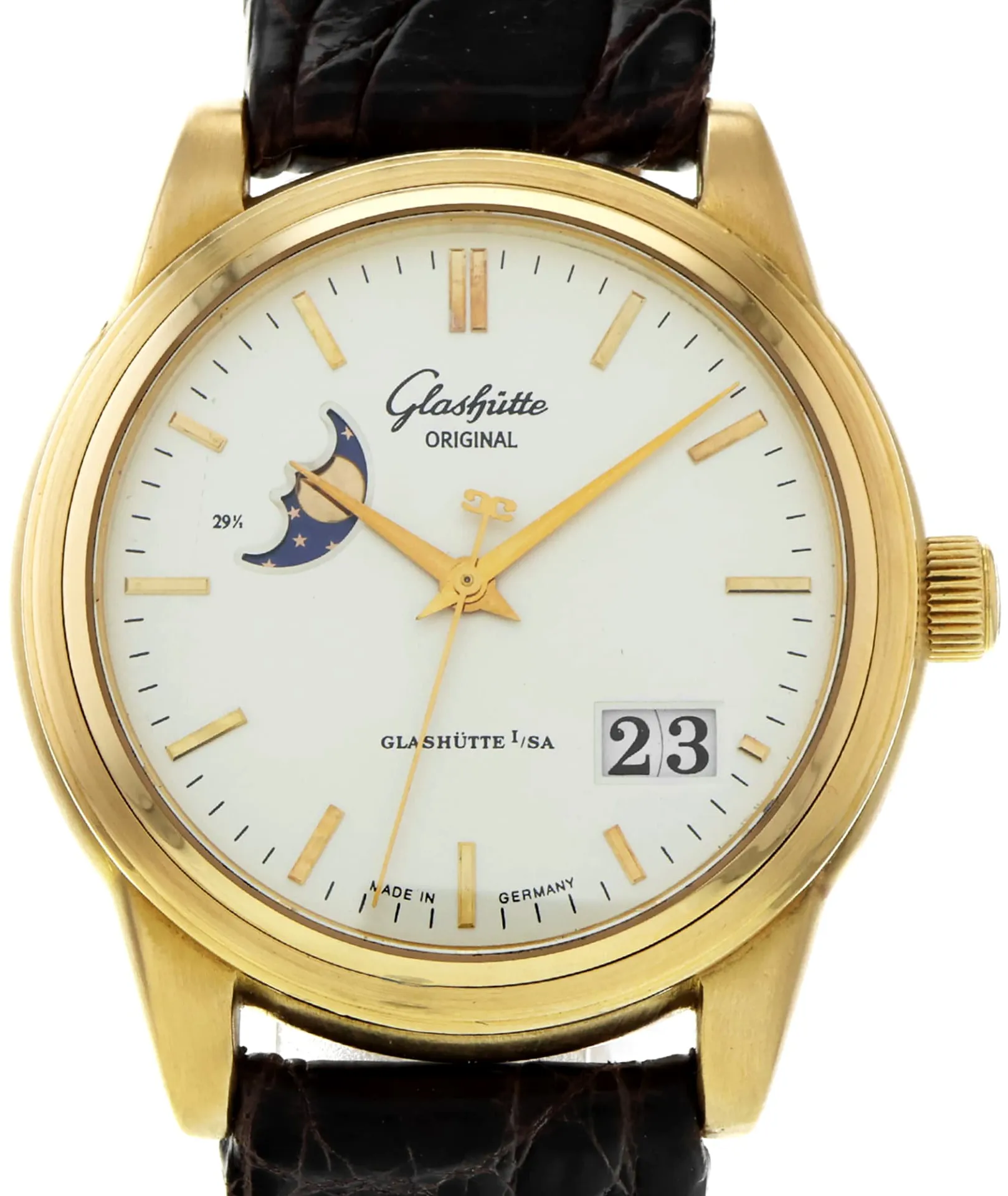 Glashütte Senator Panorama Date 3941031104 39mm Rose gold Silver