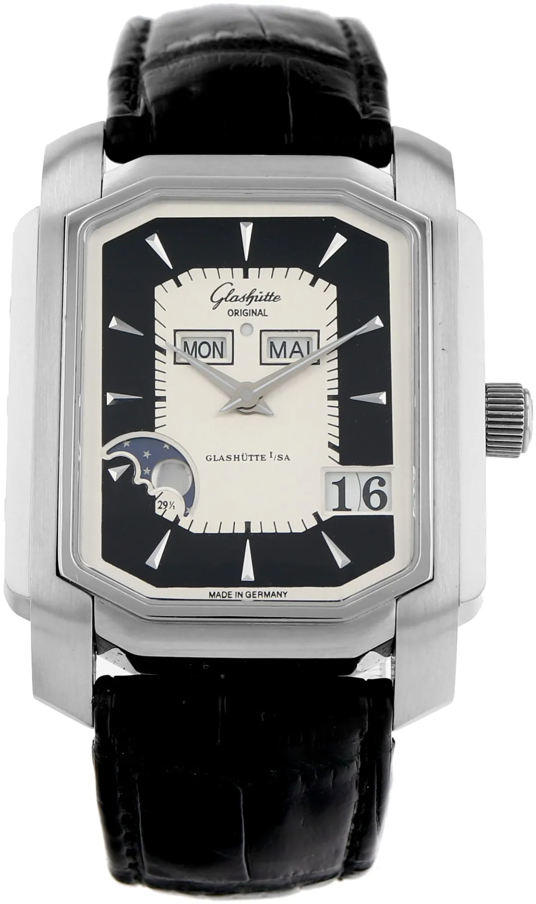 Glashütte Senator 39-51-03-02-04 35mm Stainless steel Black