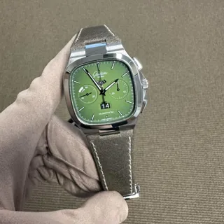 Glashütte Seventies Chronograph Panorama Date 1-37-02-09-02-70 Stainless steel Green