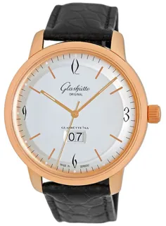 Glashütte Sixties Panorama Date 2-39-47-01-01-04 Rose gold Silver