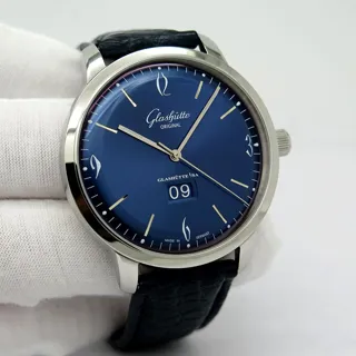 Glashütte Sixties Panorama Date 2-39-47-06-02-04 Stainless steel Blue