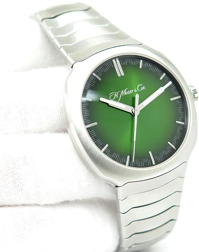 H. Moser & Cie. Streamliner 6200-1200 40mm Stainless steel Green