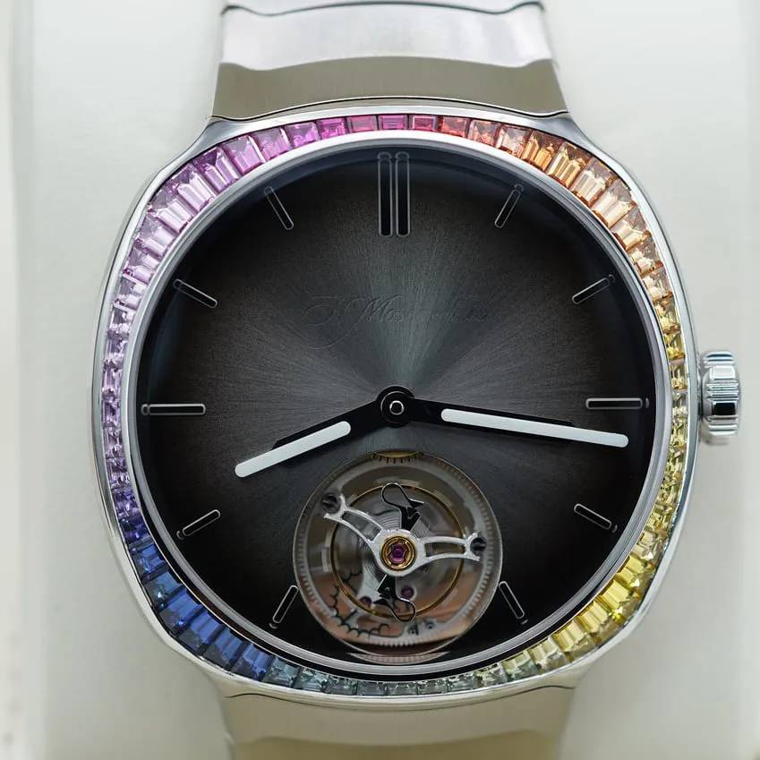 H. Moser & Cie. Streamliner 6804-1201 40mm White gold Black