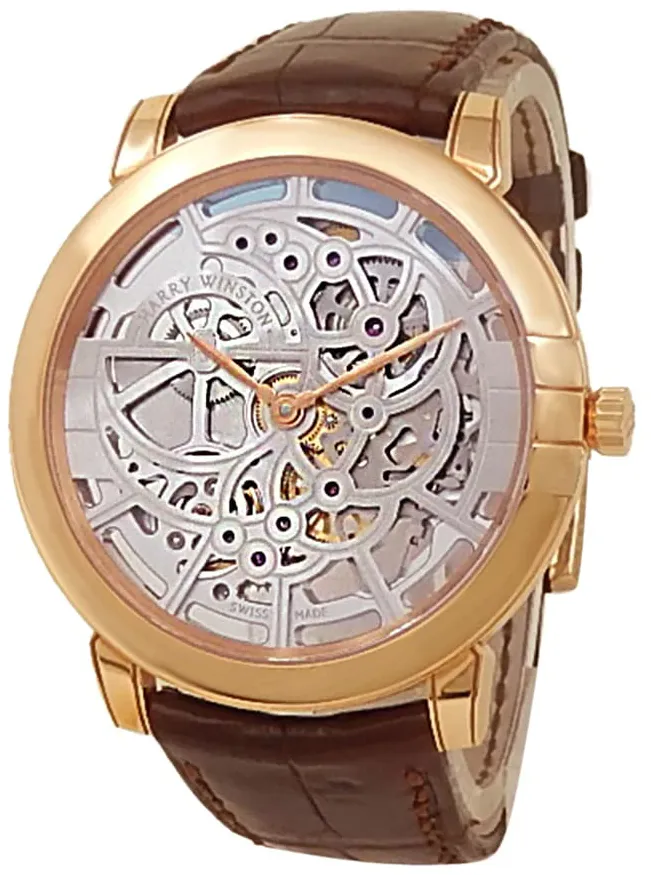 Harry Winston Midnight MIDAHM42RR001 42mm Rose gold Skeletonized