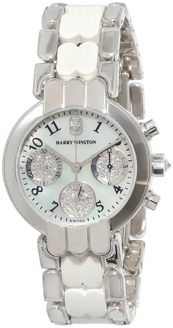 Harry Winston Premier 200/UCQ32W 32mm White gold Mother-of-pearl