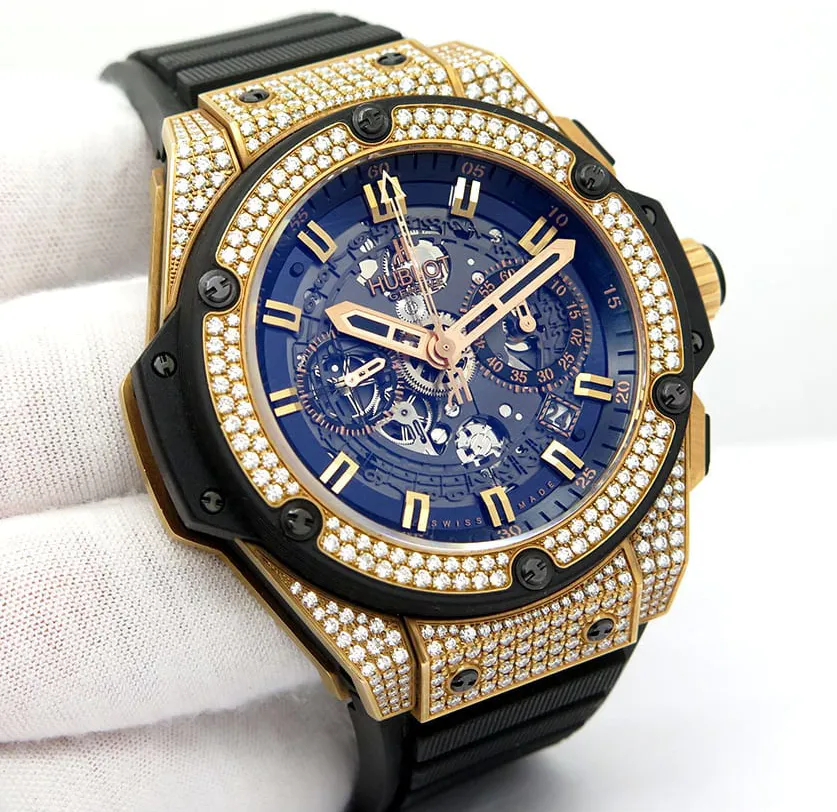 Hublot King Power 701.OX.0180.RX.1704 48mm Rose gold Skeletonized