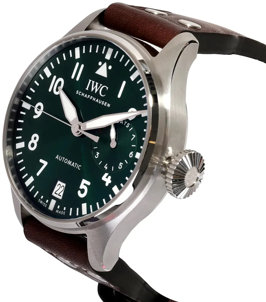 IWC Big Pilot IW501015 46.2mm Stainless steel Green 1