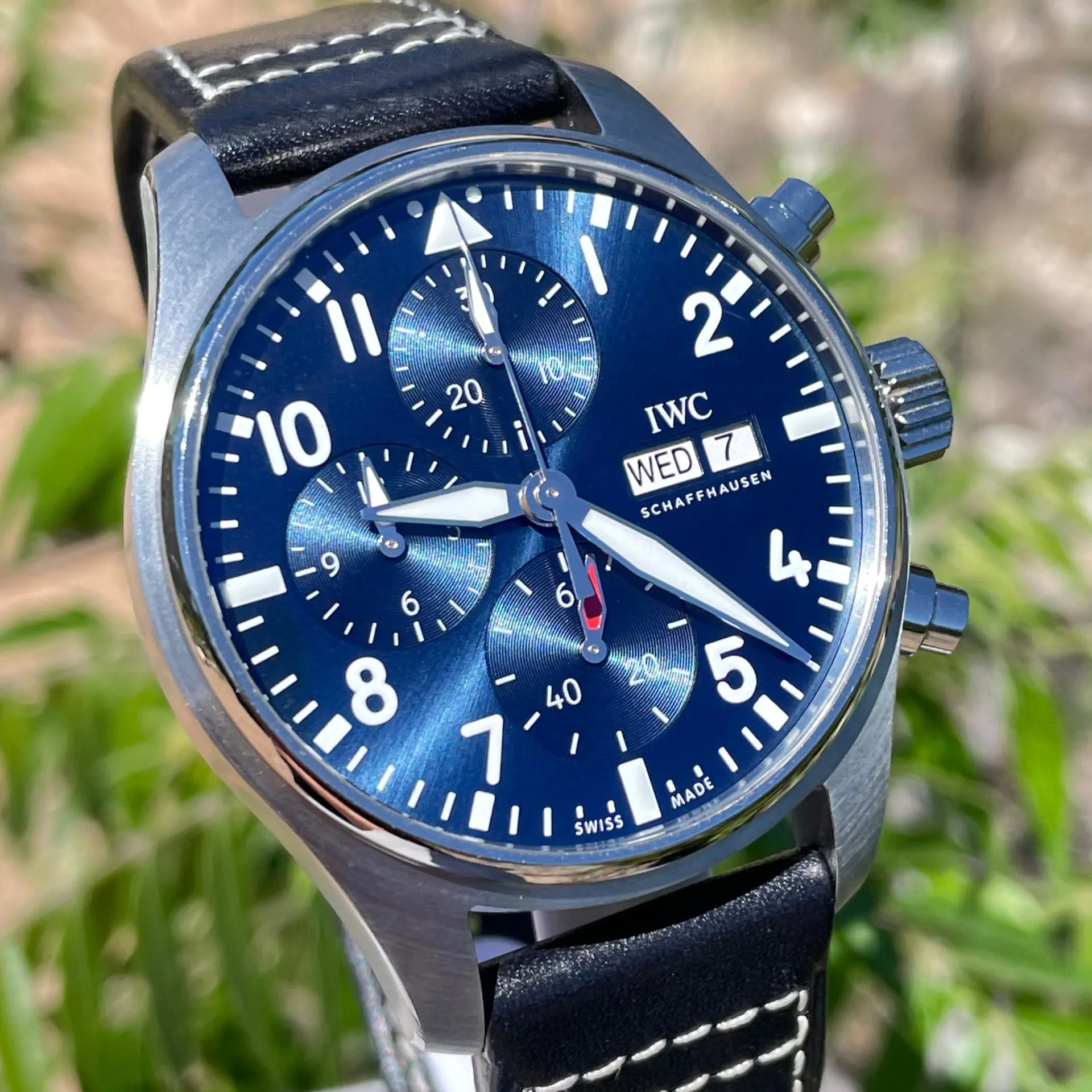 IWC Pilot Chronograph IW388101 41mm Stainless steel Blue