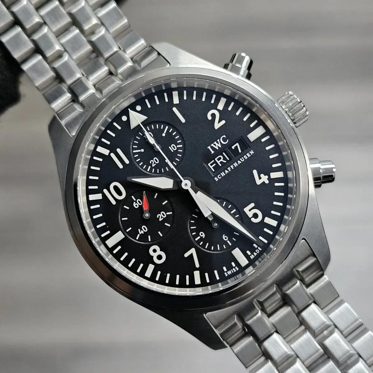 IWC Pilot IW371704 42mm Stainless steel Black