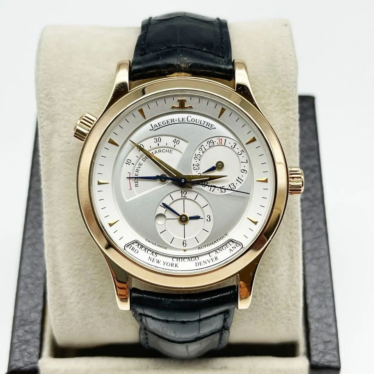 Jaeger-LeCoultre Master Geographic 142.2.92 38mm Rose gold Silver