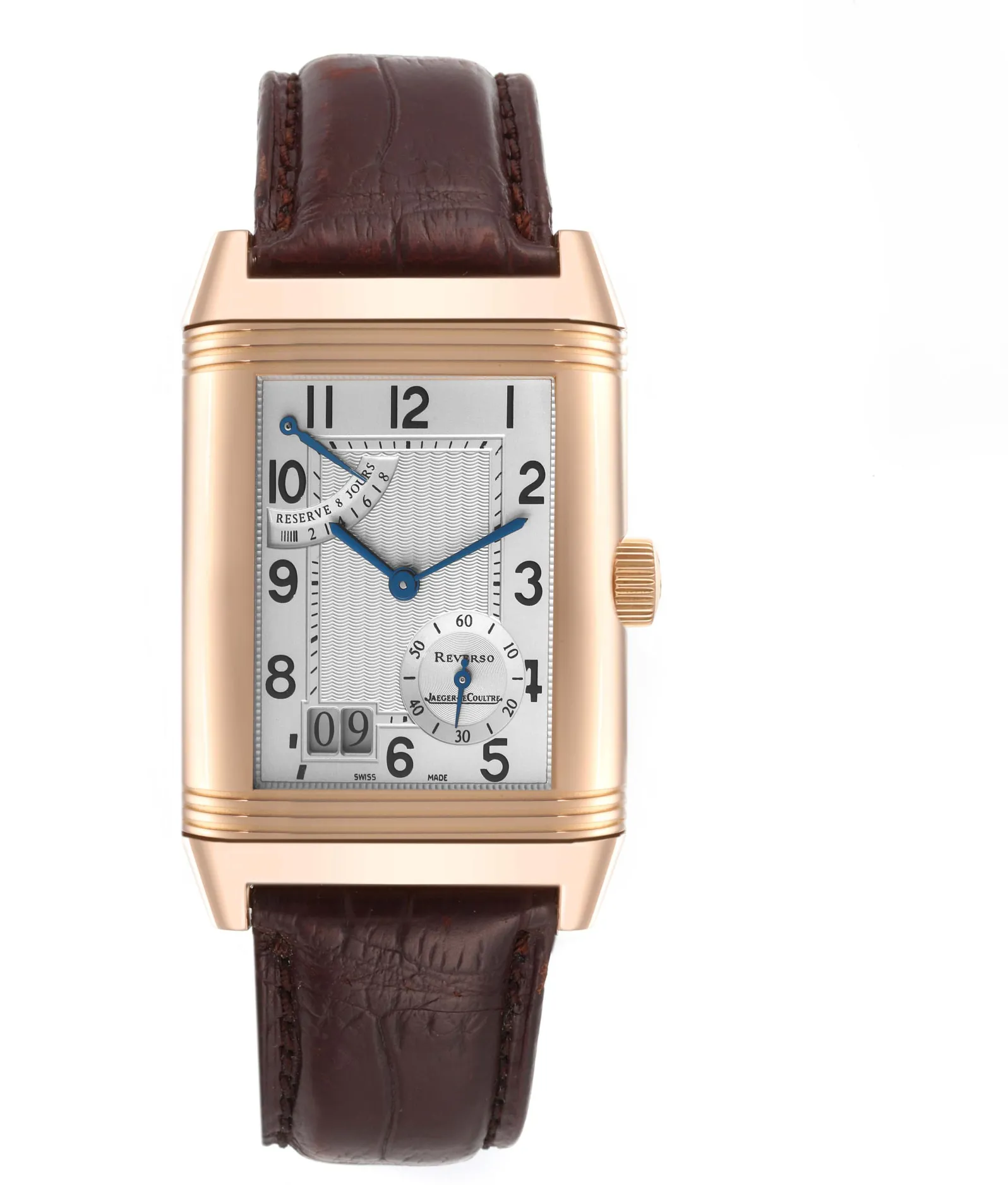 Jaeger-LeCoultre Reverso Grande Date Q3002401 46mm Rose gold Silver