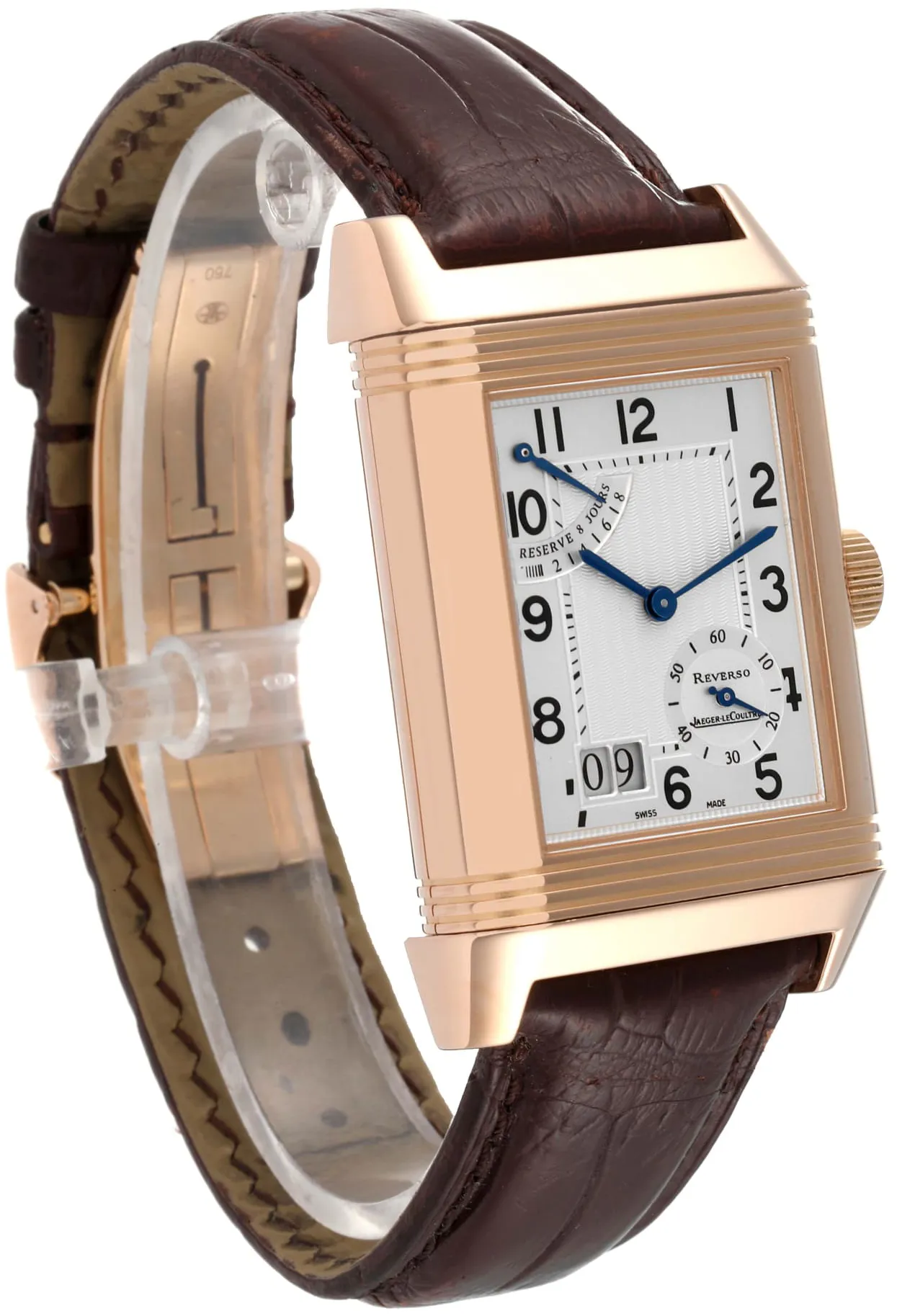 Jaeger-LeCoultre Reverso Grande Date Q3002401 46mm Rose gold Silver 2