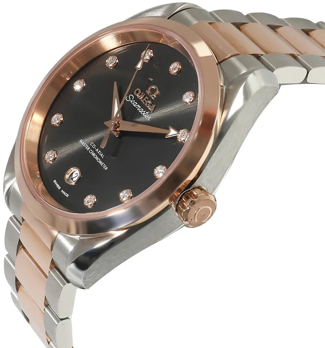 Omega Aqua Terra 220.20.38.20.56.001 38mm Rose gold Gray 2