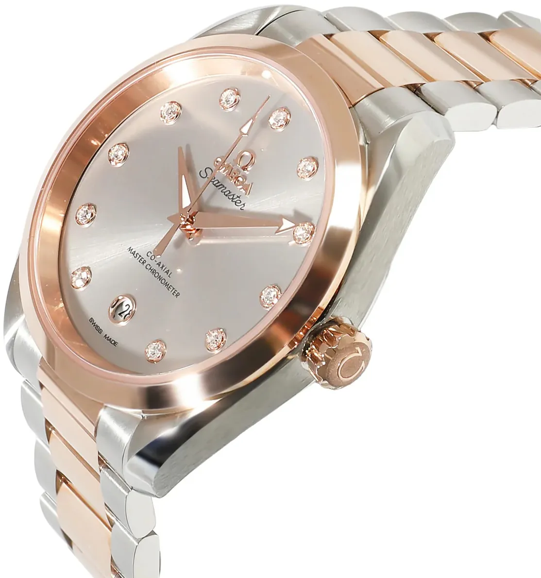 Omega Aqua Terra 220.20.38.20.56.002 38mm Rose gold Gray 2