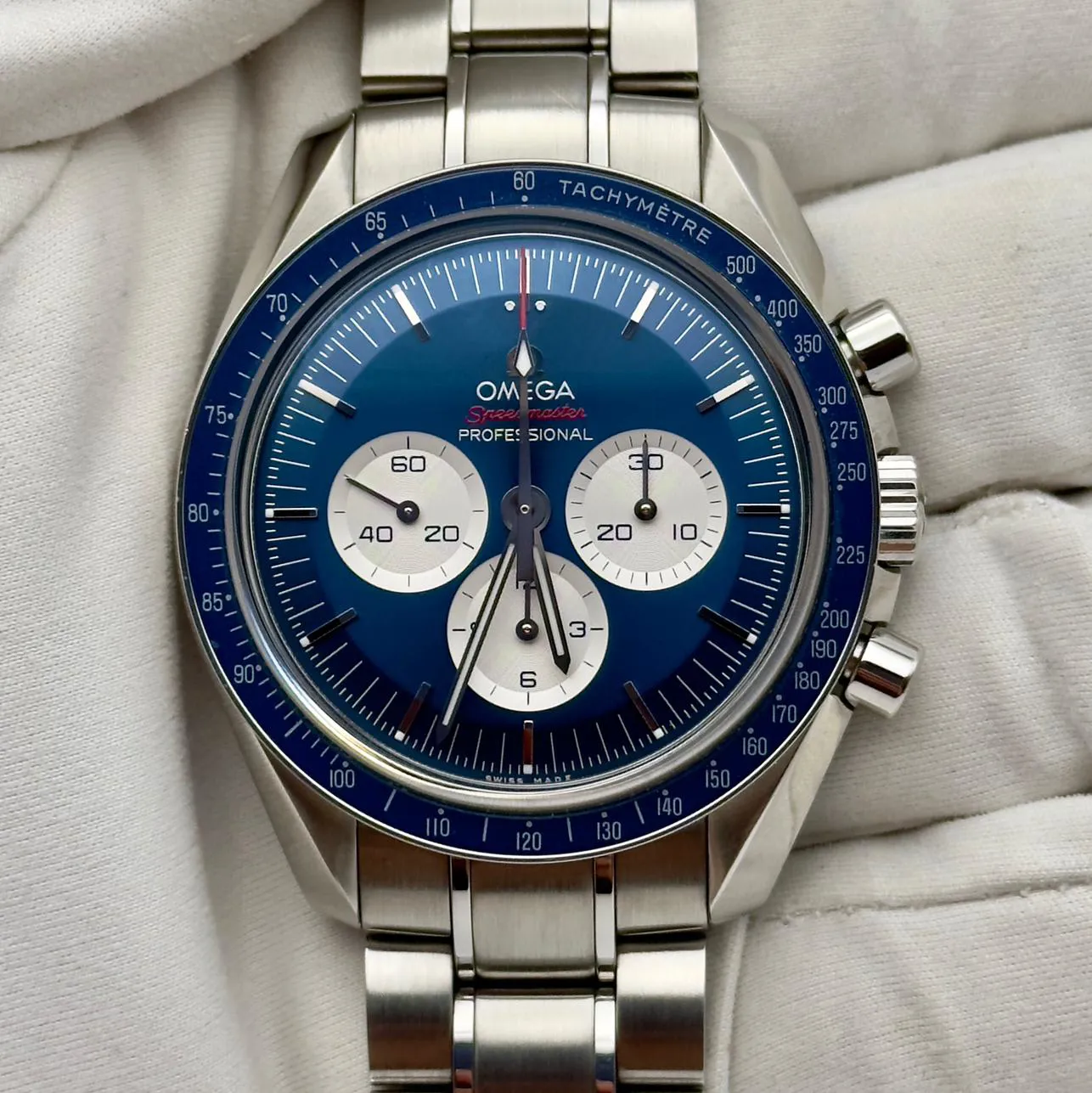 Omega Speedmaster Moonwatch 522.30.42.30.03.001 42mm Stainless steel Blue