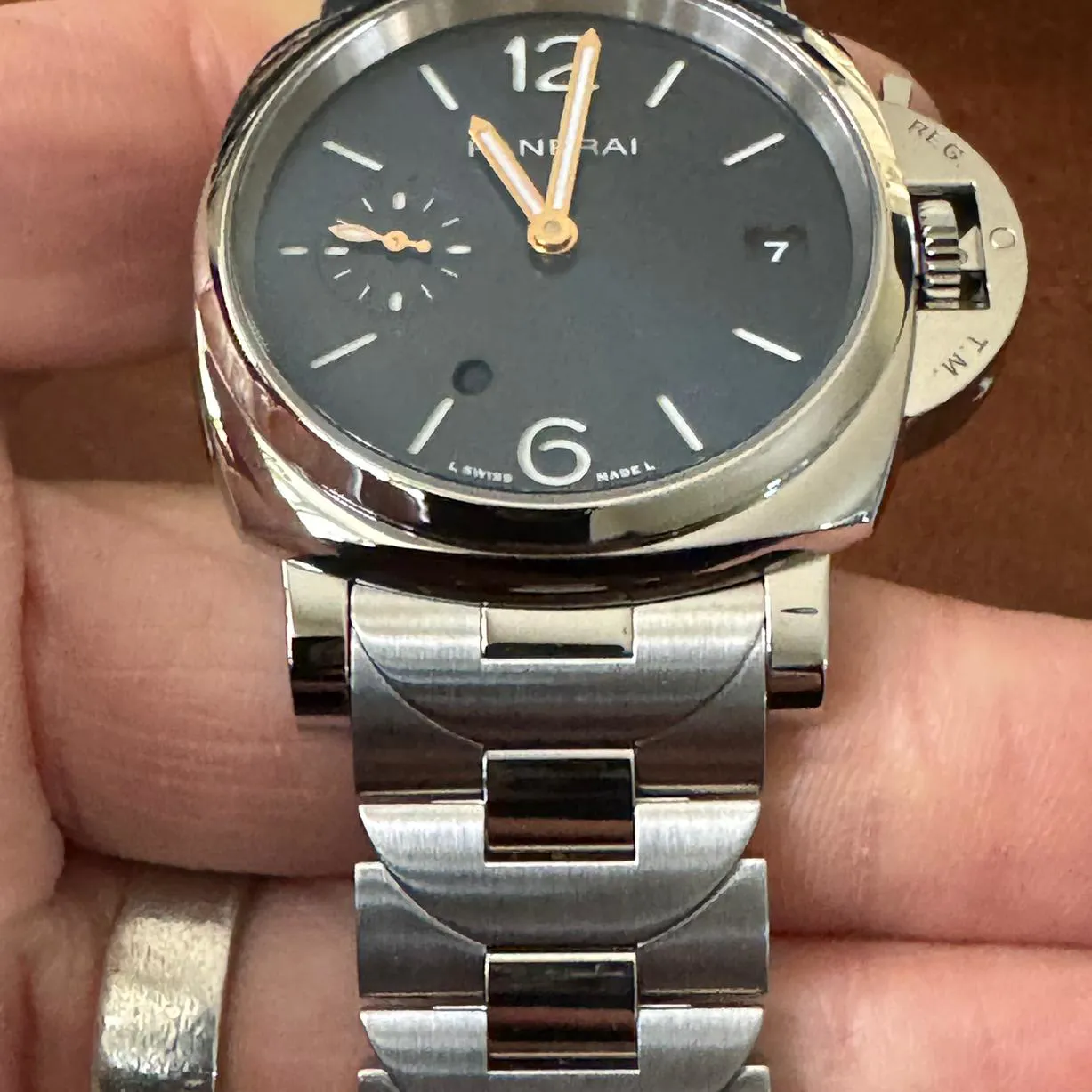 Panerai Luminor Marina PAM 01123 38mm Stainless steel Blue 2