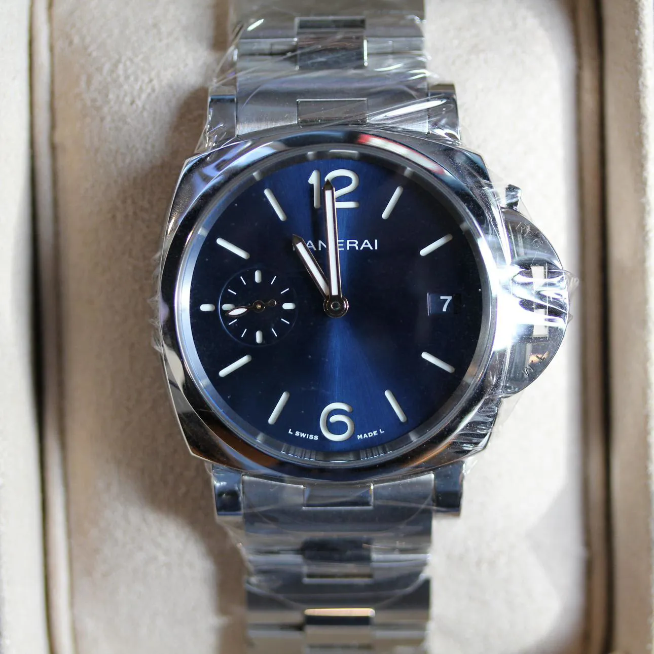 Panerai Luminor Marina PAM 01123 38mm Stainless steel Blue