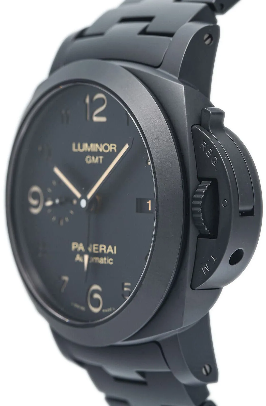 Panerai Luminor 1950 3 Days GMT Automa PAM 01438 44mm Titanium Black 4