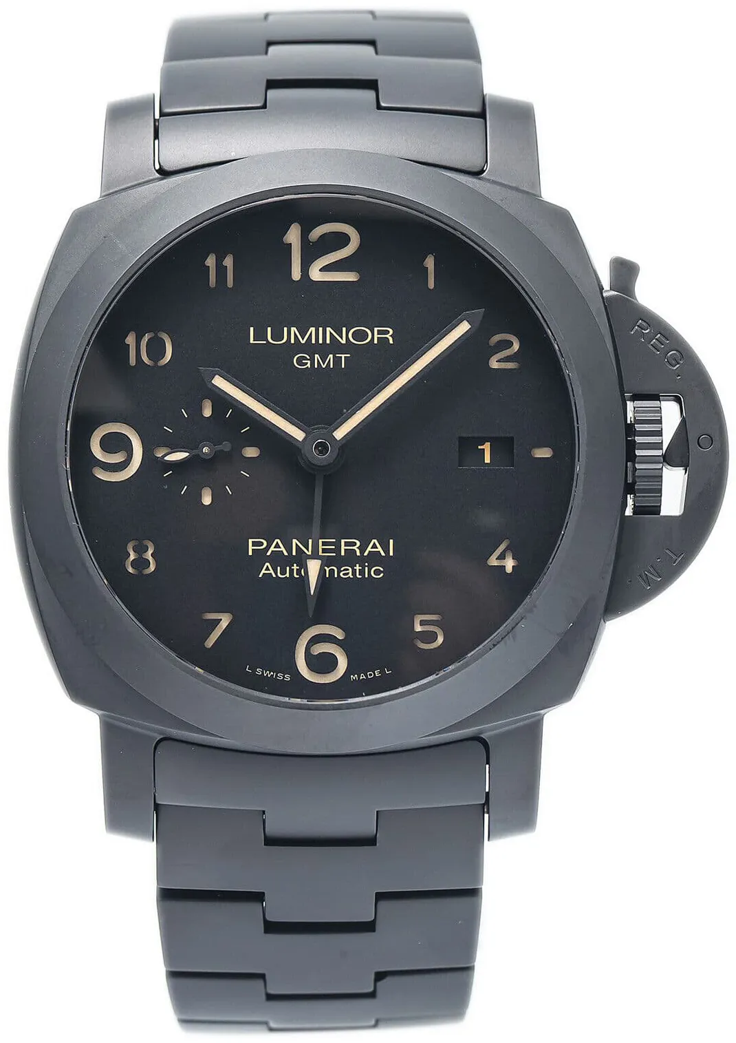 Panerai Luminor 1950 3 Days GMT Automa PAM 01438 44mm Titanium Black