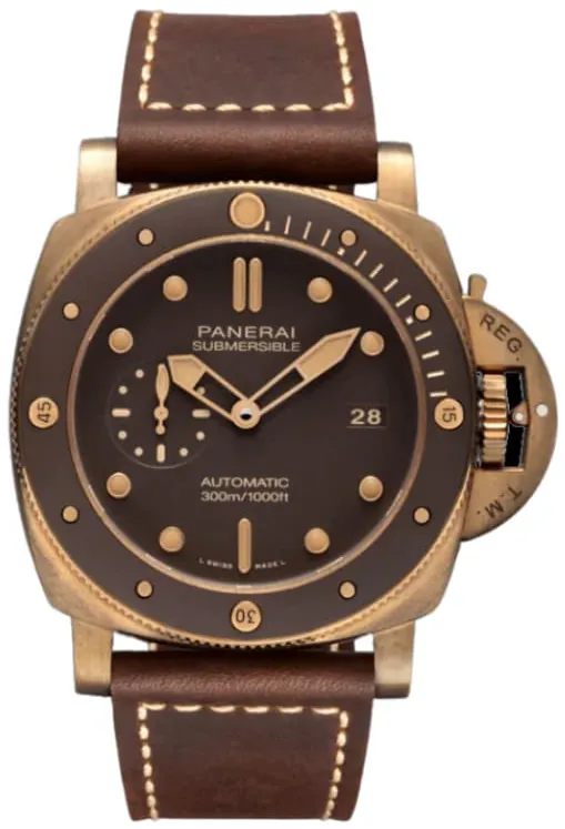 Panerai Submersible PAM 00968 47mm Titanium Brown