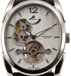 Parmigiani Fleurier Ovale Tourbillon White gold Silver