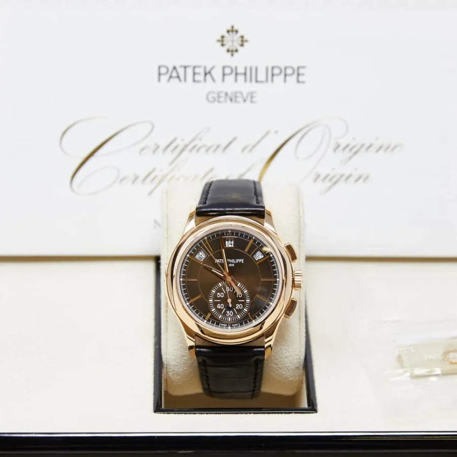 Patek Philippe Annual Calendar Chronograph 5905R-001 42mm Rose gold Brown