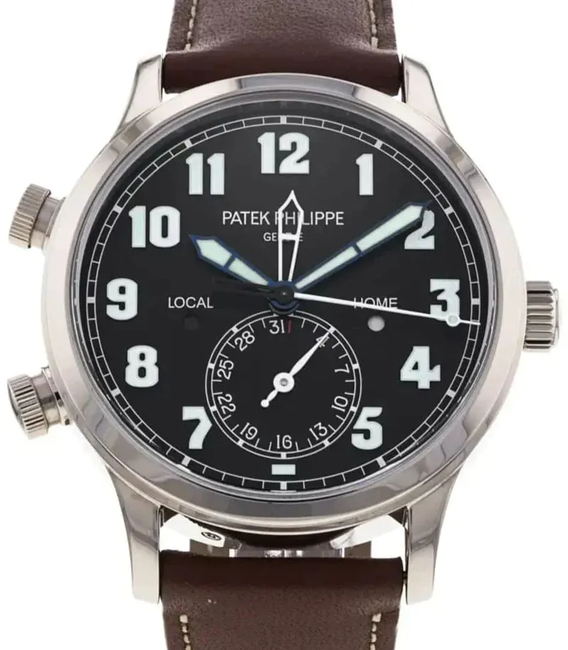 Patek Philippe Calatrava Pilot Travel Time 5524G-001 42mm White gold Blue