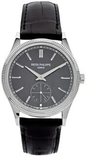 Patek Philippe Calatrava, “Clous de Paris” 6119G-001 White gold Gray