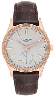 Patek Philippe Calatrava, “Clous de Paris” 6119R-001 Rose gold Silver