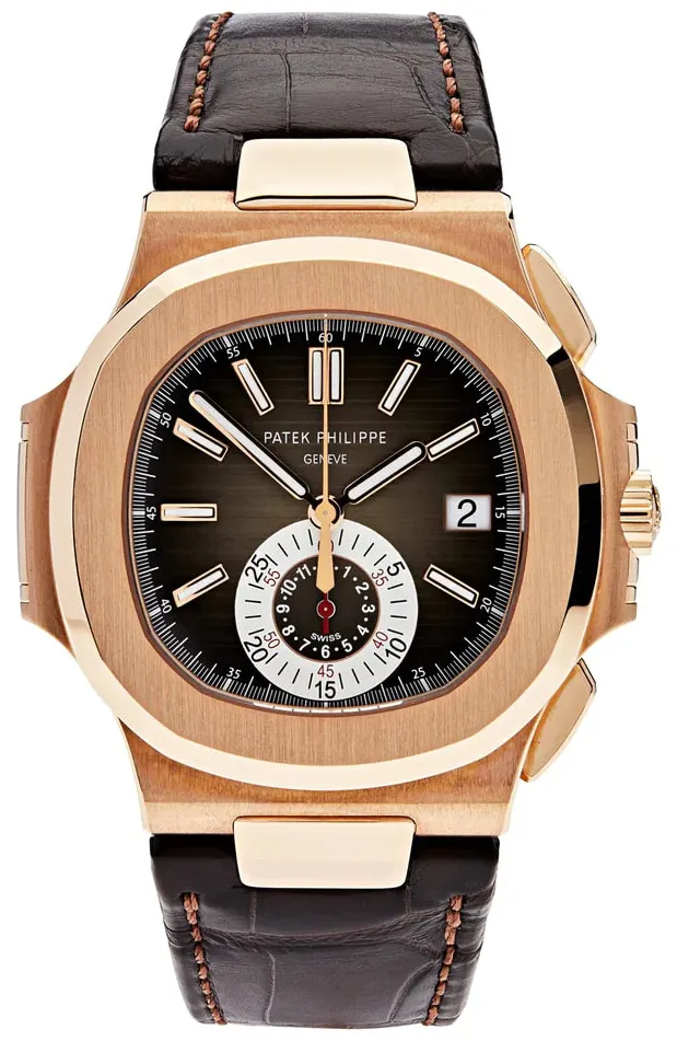 Patek Philippe Nautilus 5980R-001 40.5mm Rose gold Brown