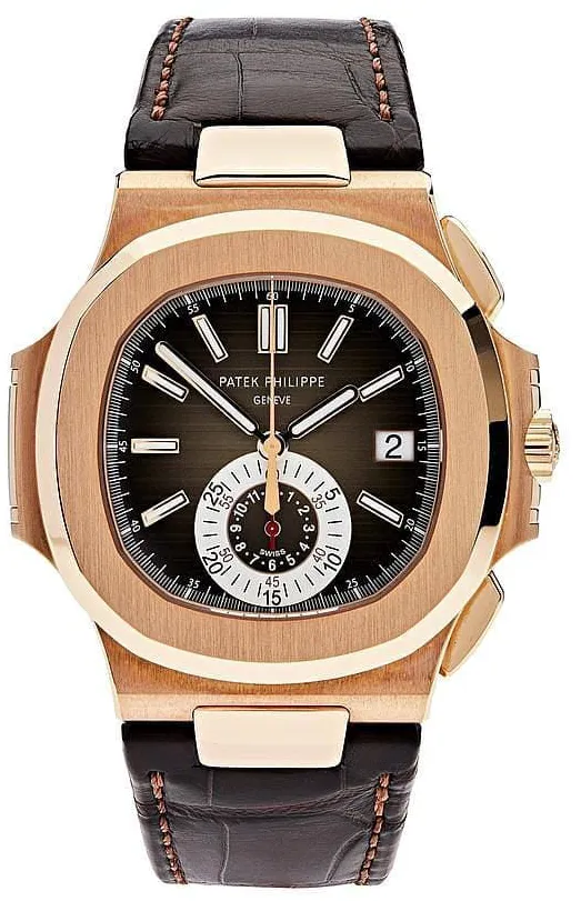 Patek Philippe Nautilus 5980R-001 40.5mm Rose gold Brown