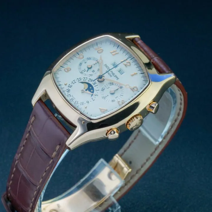 Patek Philippe Perpetual Calendar Chronograph 5020R 45mm Rose gold Silver 4