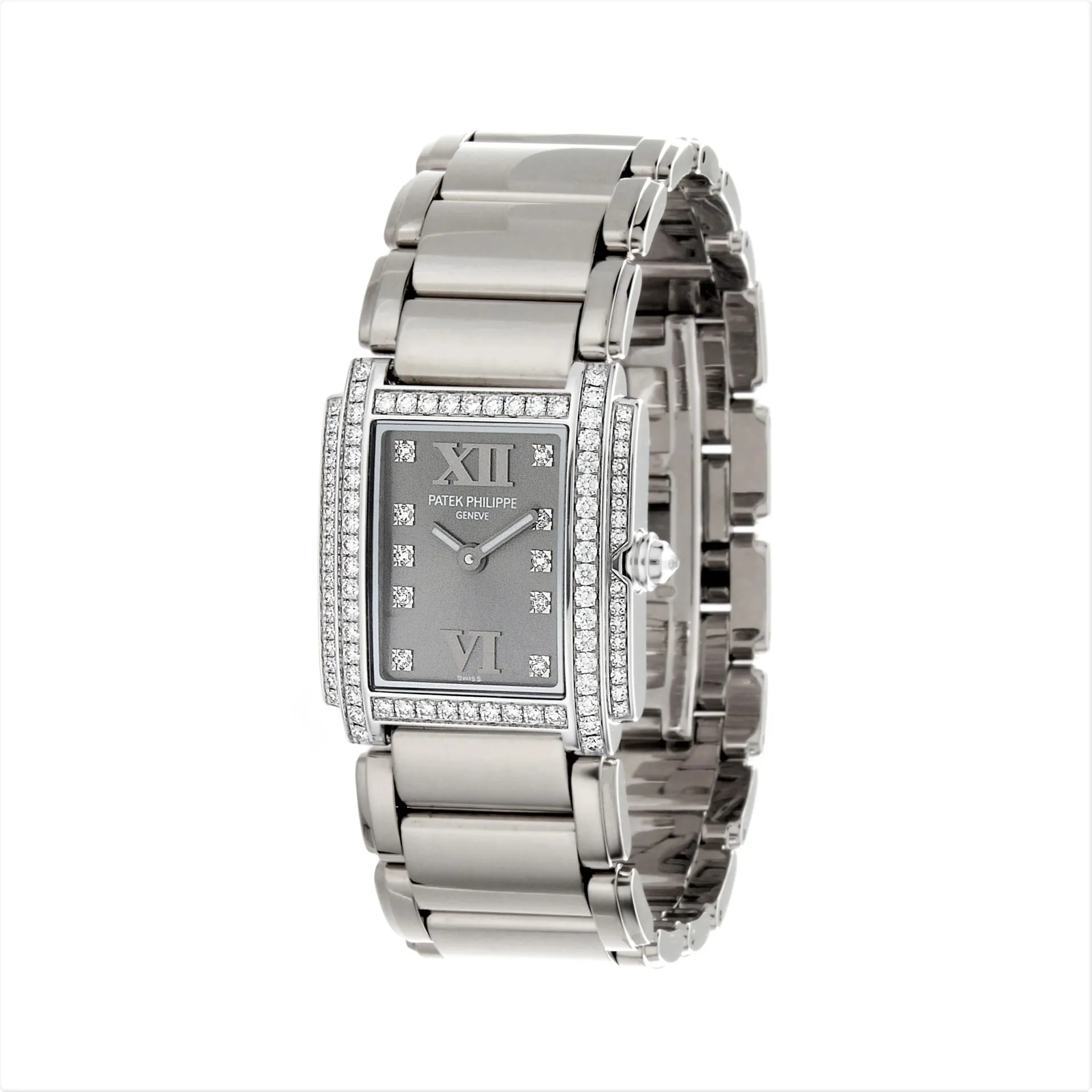 Patek Philippe Twenty~4 4908/200G-001 24mm White gold Gray