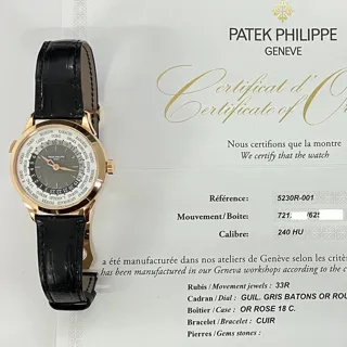 Patek Philippe World Time 5230R-001 Rose gold Gray