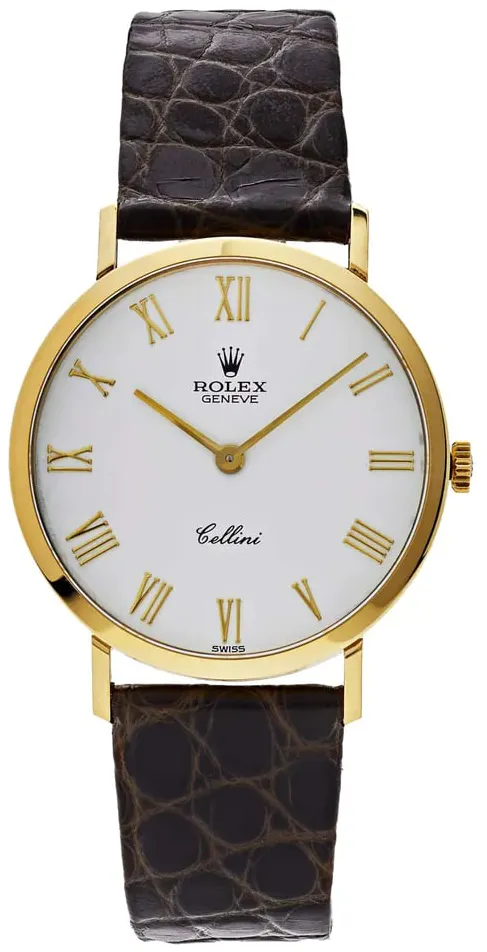 Rolex Cellini 4112/8 32mm Yellow gold White