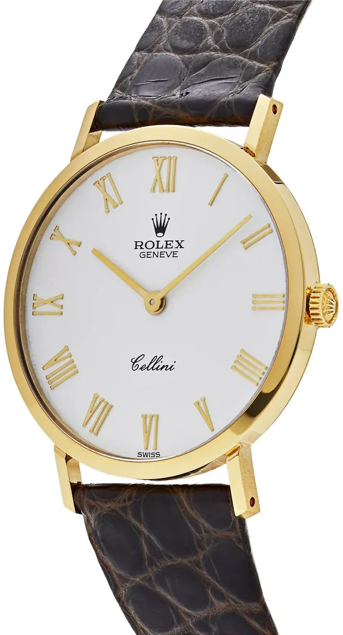 Rolex Cellini 4112/8 32mm Yellow gold White 3