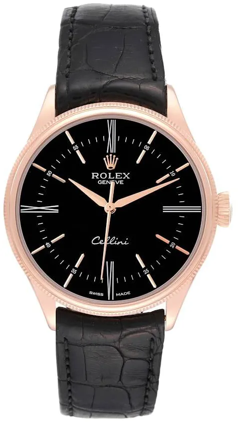 Rolex Cellini 50505-0008 39mm Rose gold Black