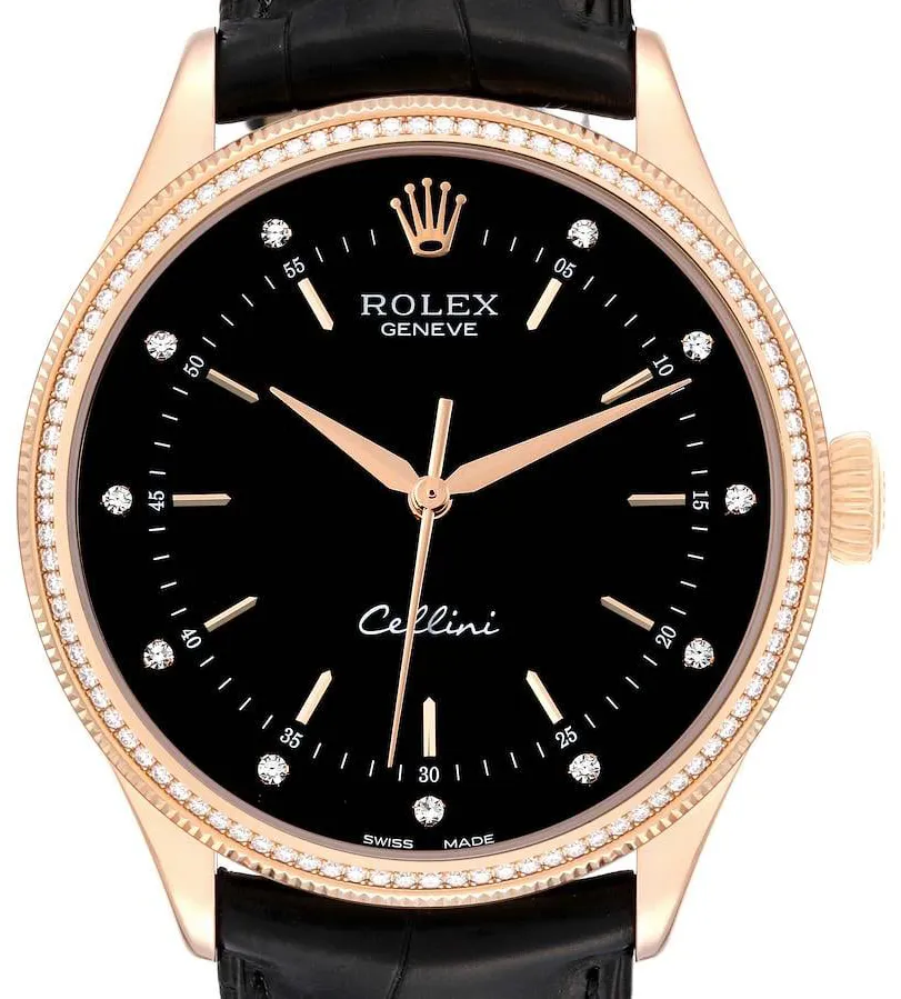 Rolex Cellini 50605RBR-0014 39mm Rose gold Black