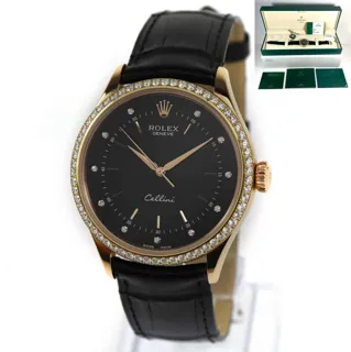 Rolex Cellini 50705RBR Rose gold Black