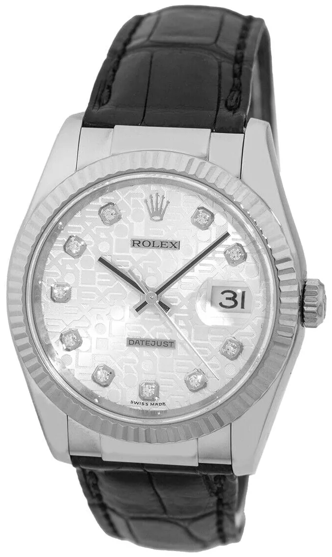 Rolex Datejust 36 116139 36mm White gold Silver