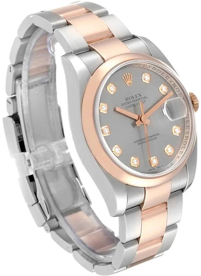 Rolex Datejust 36 116201-0080 36mm Rose gold Silver 5